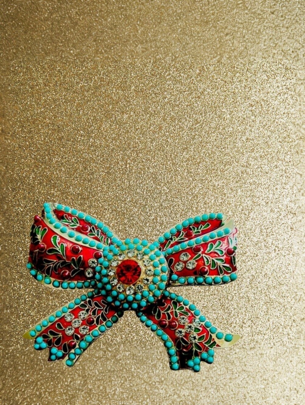 Ornate Ribbon Statement Brooch